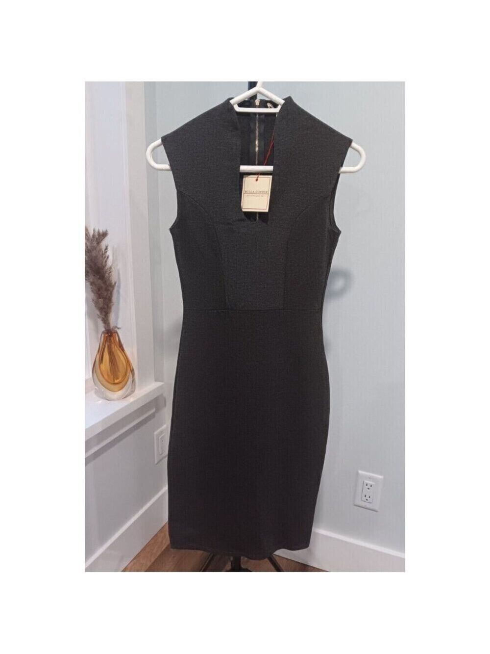 Tags Still On Small Rolla Coster  Womens Dress Gray Zip Up Tank Dress